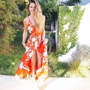 Yumi Kim Rush Hour Maxi Dress in Red Carnation